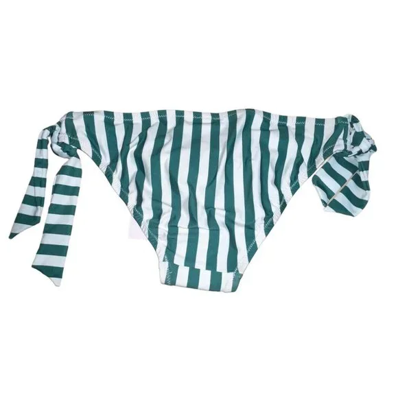 LC Lauren Conrad Juniors Striped Hipster Bikini Swim Bottom XS Green White NWT - Picture 5 of 8
